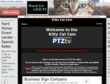 Tablet Screenshot of kittycatcam.com